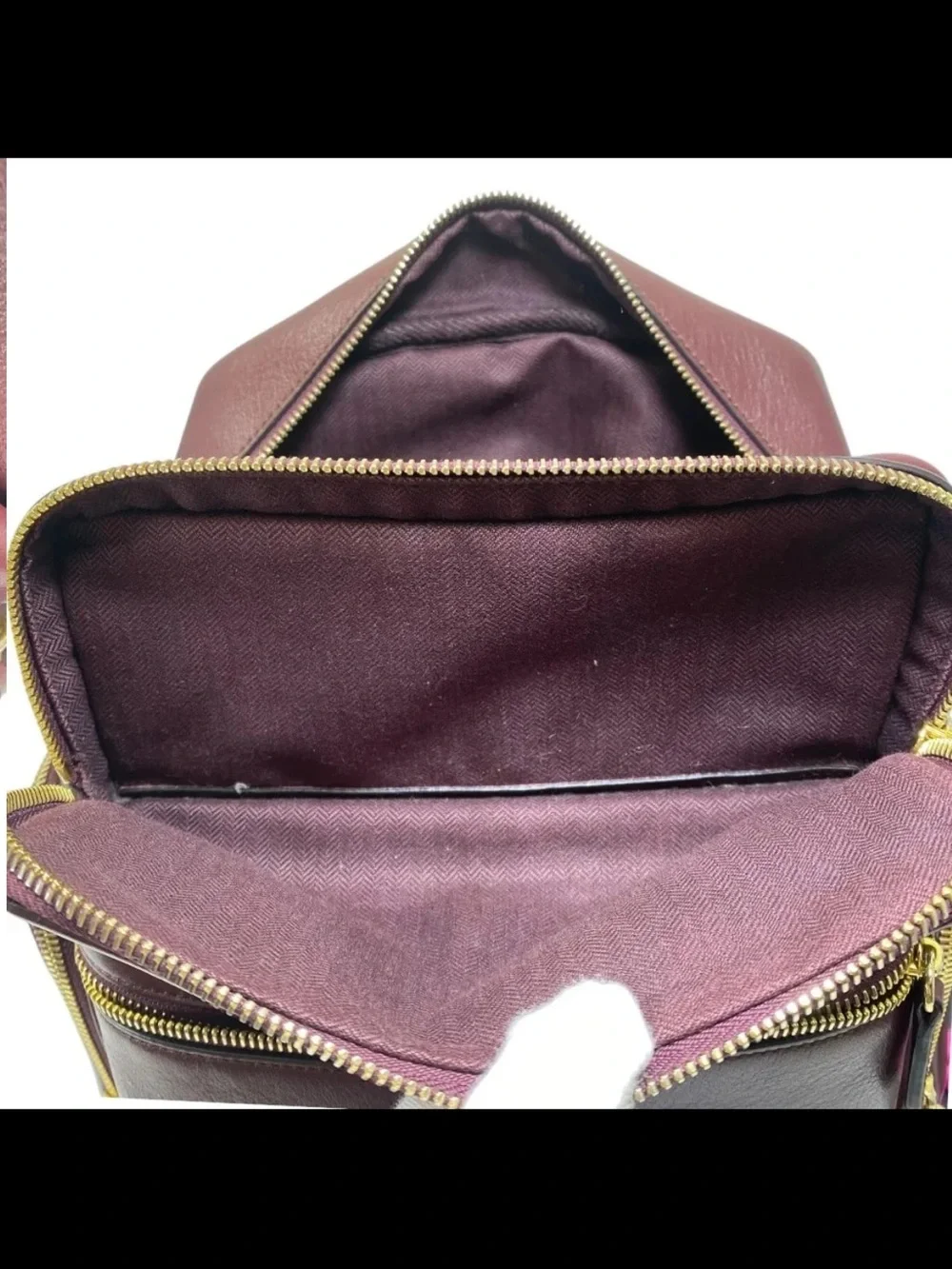Mulberry Leather Backpack in Burgundy